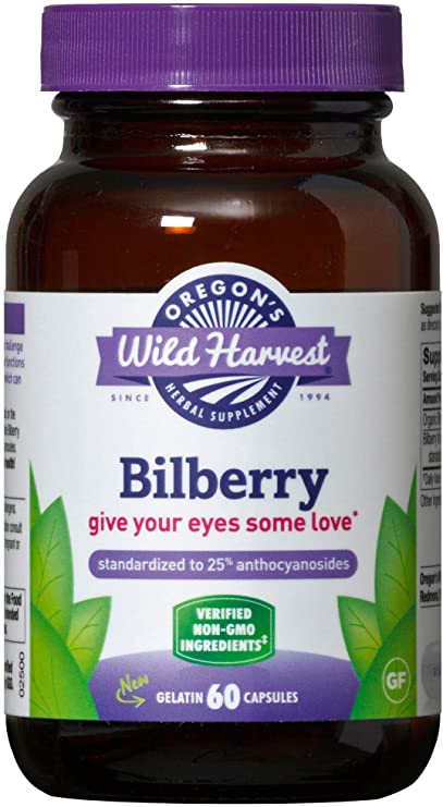 Non-GMO Bilberry Capsules Herbal Supplements